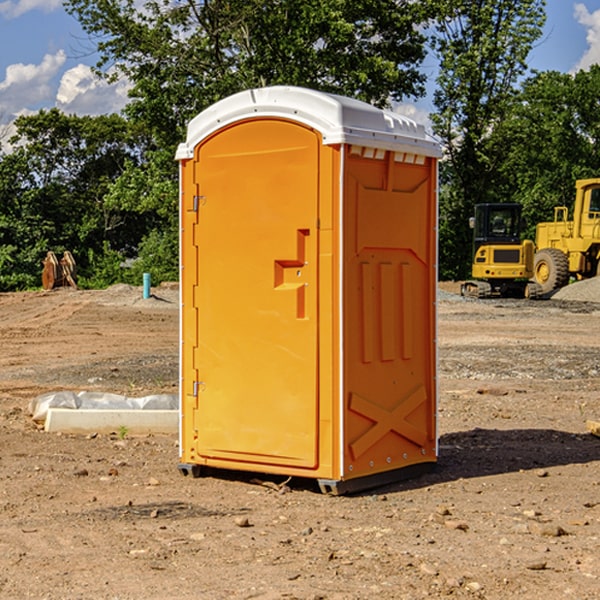 are there any restrictions on what items can be disposed of in the portable restrooms in Dewey County